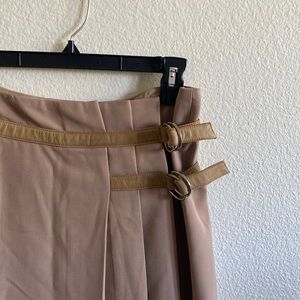 Italian metal and leather detail skirt